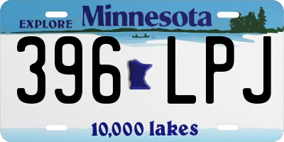 MN license plate 396LPJ