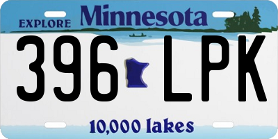 MN license plate 396LPK