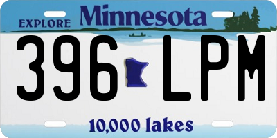 MN license plate 396LPM