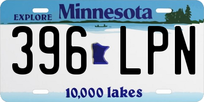 MN license plate 396LPN