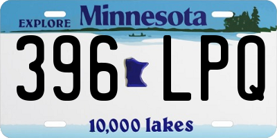 MN license plate 396LPQ