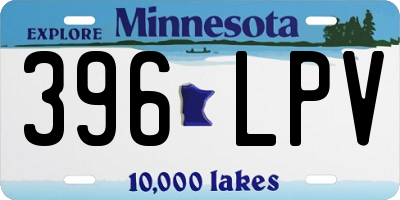 MN license plate 396LPV