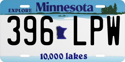 MN license plate 396LPW