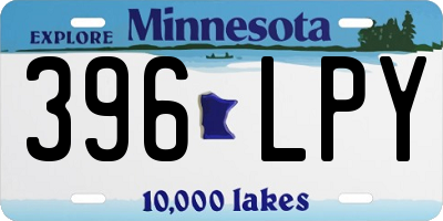 MN license plate 396LPY