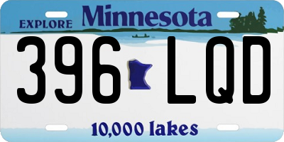 MN license plate 396LQD