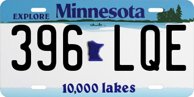MN license plate 396LQE