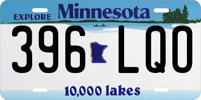 MN license plate 396LQO