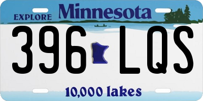 MN license plate 396LQS