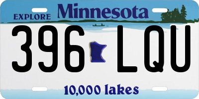 MN license plate 396LQU