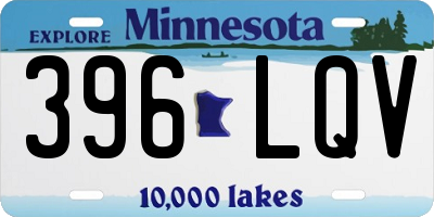 MN license plate 396LQV