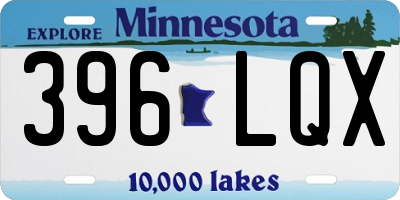 MN license plate 396LQX