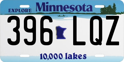 MN license plate 396LQZ