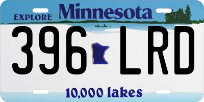 MN license plate 396LRD