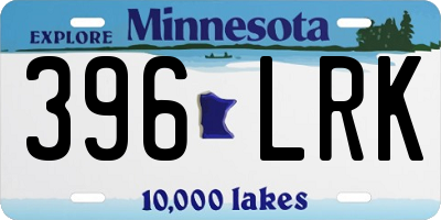 MN license plate 396LRK