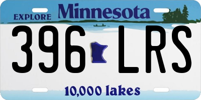 MN license plate 396LRS