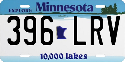 MN license plate 396LRV