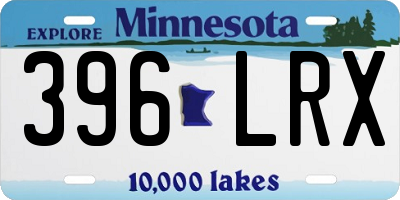 MN license plate 396LRX