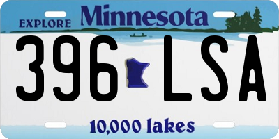 MN license plate 396LSA
