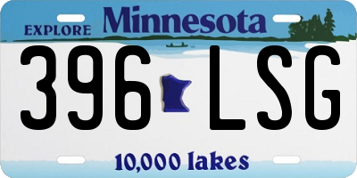 MN license plate 396LSG