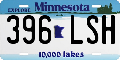 MN license plate 396LSH