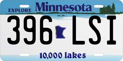 MN license plate 396LSI