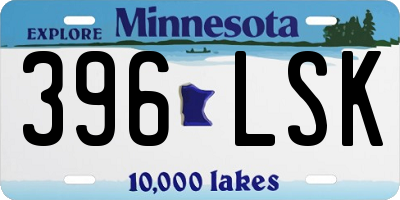 MN license plate 396LSK