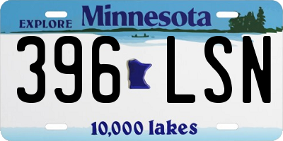 MN license plate 396LSN