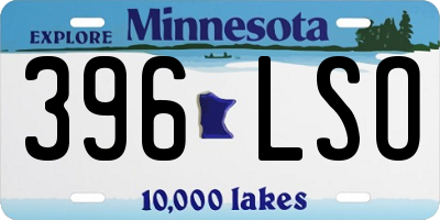 MN license plate 396LSO