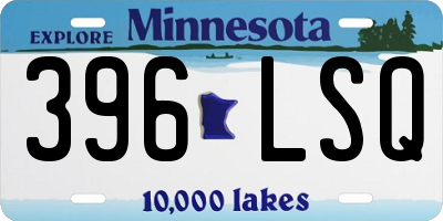 MN license plate 396LSQ