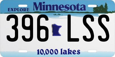 MN license plate 396LSS