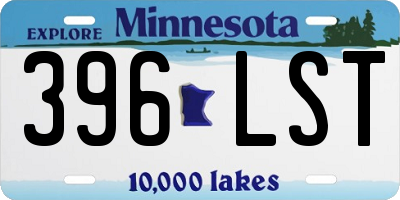 MN license plate 396LST