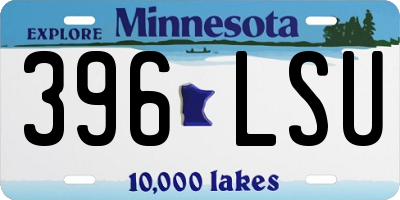 MN license plate 396LSU