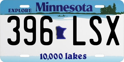MN license plate 396LSX