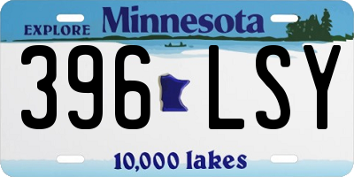 MN license plate 396LSY
