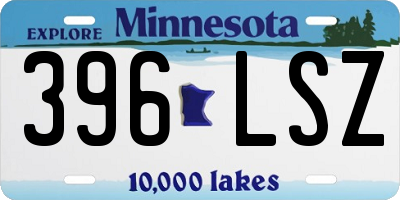 MN license plate 396LSZ