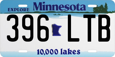 MN license plate 396LTB