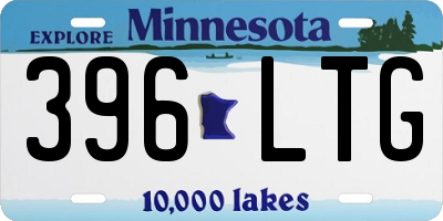 MN license plate 396LTG