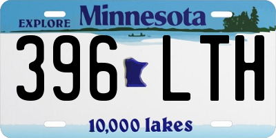 MN license plate 396LTH