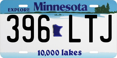 MN license plate 396LTJ