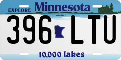 MN license plate 396LTU