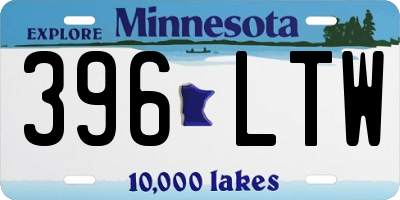MN license plate 396LTW
