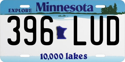 MN license plate 396LUD