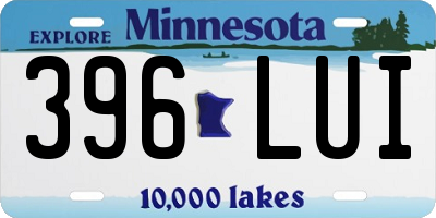 MN license plate 396LUI