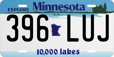 MN license plate 396LUJ