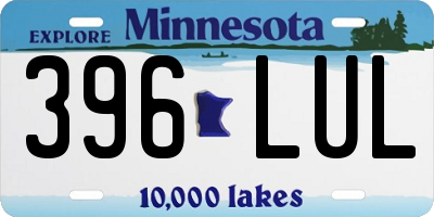 MN license plate 396LUL