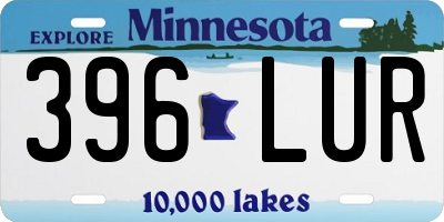 MN license plate 396LUR