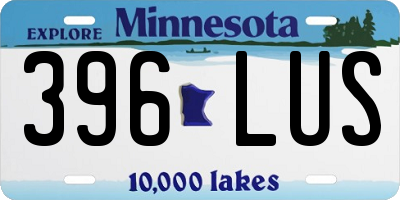MN license plate 396LUS