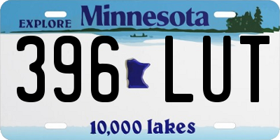MN license plate 396LUT