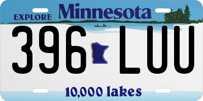 MN license plate 396LUU