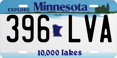 MN license plate 396LVA
